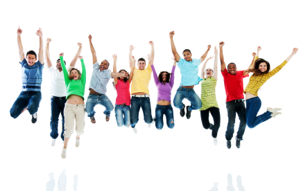 People jumping